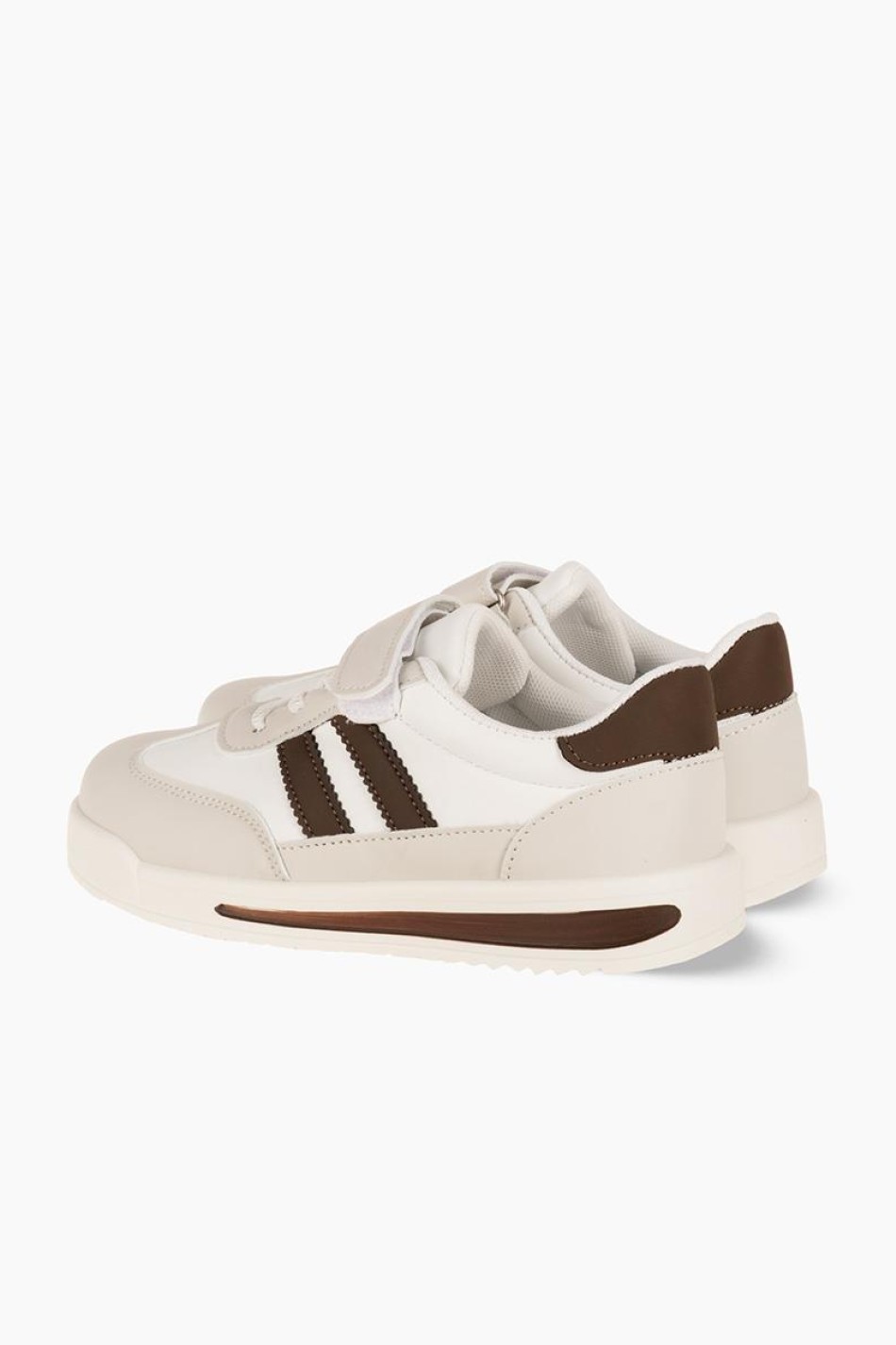 Sneakers για αγόρια με velcro και διπλή ρίγα στο πλάι ΓΚΡΙ Sneakers για αγόρια με velcro και διπλή ρίγα στο πλάι ΓΚΡΙ