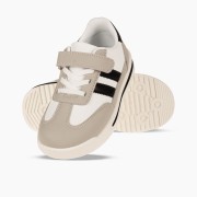 Sneakers για αγόρια με velcro και διπλή ρίγα στο πλάι ΑΣΠΡΟ/ΓΚ Sneakers για αγόρια με velcro και διπλή ρίγα στο πλάι ΑΣΠΡΟ/ΓΚ