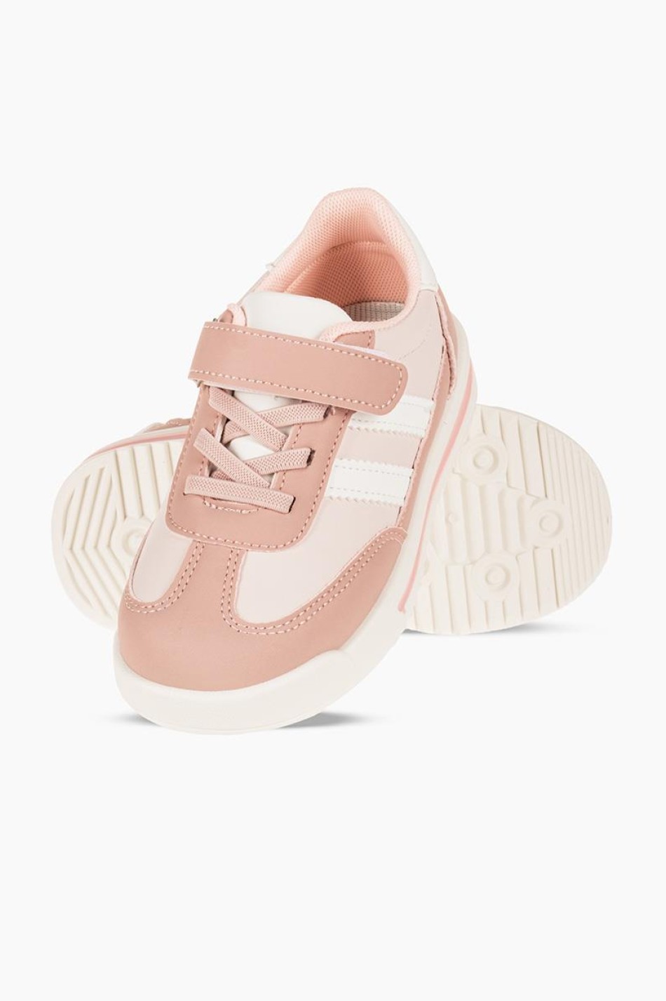 Sneakers για κορίτσια με velcro και ελαστικά κορδόνια ΡΟΖ Sneakers για κορίτσια με velcro και ελαστικά κορδόνια ΡΟΖ