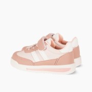 Sneakers για κορίτσια με velcro και ελαστικά κορδόνια ΡΟΖ Sneakers για κορίτσια με velcro και ελαστικά κορδόνια ΡΟΖ