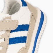 Sneakers για κορίτσια με velcro και ελαστικά κορδόνια ΑΣΠΡΟ/ΜΠΛΕ Sneakers για κορίτσια με velcro και ελαστικά κορδόνια ΑΣΠΡΟ/ΜΠΛΕ