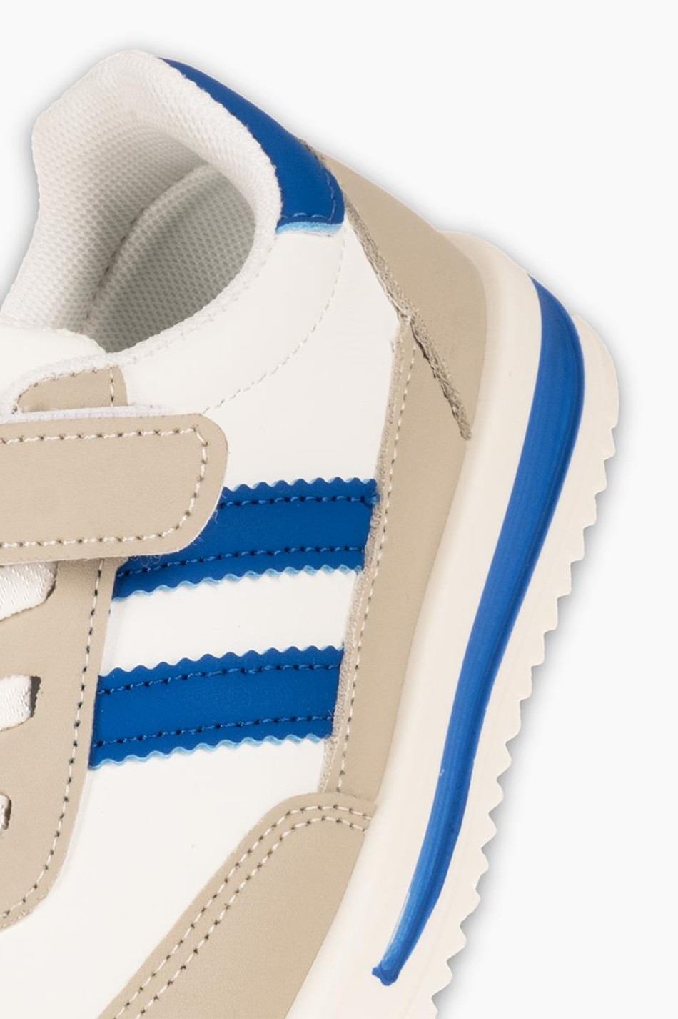 Sneakers για κορίτσια με velcro και ελαστικά κορδόνια ΑΣΠΡΟ/ΜΠΛΕ Sneakers για κορίτσια με velcro και ελαστικά κορδόνια ΑΣΠΡΟ/ΜΠΛΕ