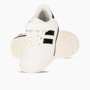 Sneakers για αγόρι με velcro και ελαστικά κορδόνια ΑΣΠΡΟ/ΜΑΥΡΟ Sneakers για αγόρι με velcro και ελαστικά κορδόνια ΑΣΠΡΟ/ΜΑΥΡΟ