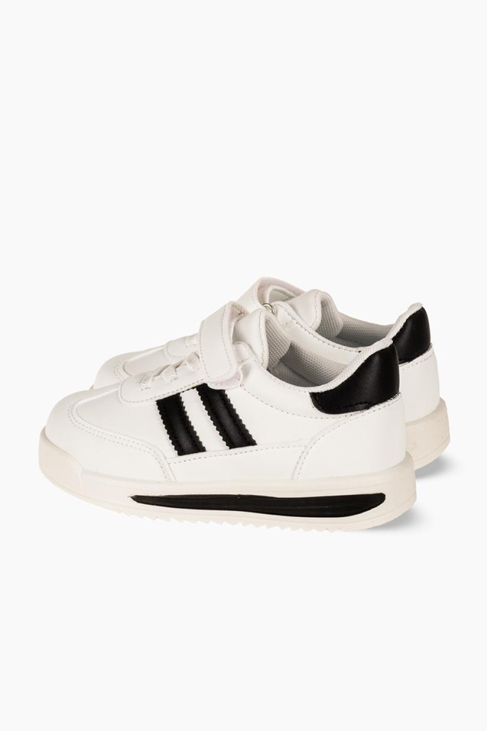 Sneakers για αγόρι με velcro και ελαστικά κορδόνια ΑΣΠΡΟ/ΜΑΥΡΟ Sneakers για αγόρι με velcro και ελαστικά κορδόνια ΑΣΠΡΟ/ΜΑΥΡΟ