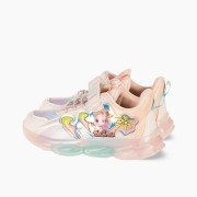 Sneakers για κορίτσι με χρώματα rainbow και διακοσμητικό σχέδιο ΡΟΖ Sneakers για κορίτσι με χρώματα rainbow και διακοσμητικό σχέδιο ΡΟΖ