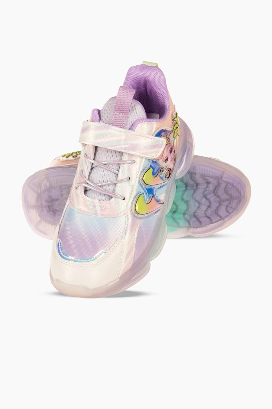 Sneakers για κορίτσι με χρώματα rainbow και διακοσμητικό σχέδιο ΜΩΒ Sneakers για κορίτσι με χρώματα rainbow και διακοσμητικό σχέδιο ΜΩΒ