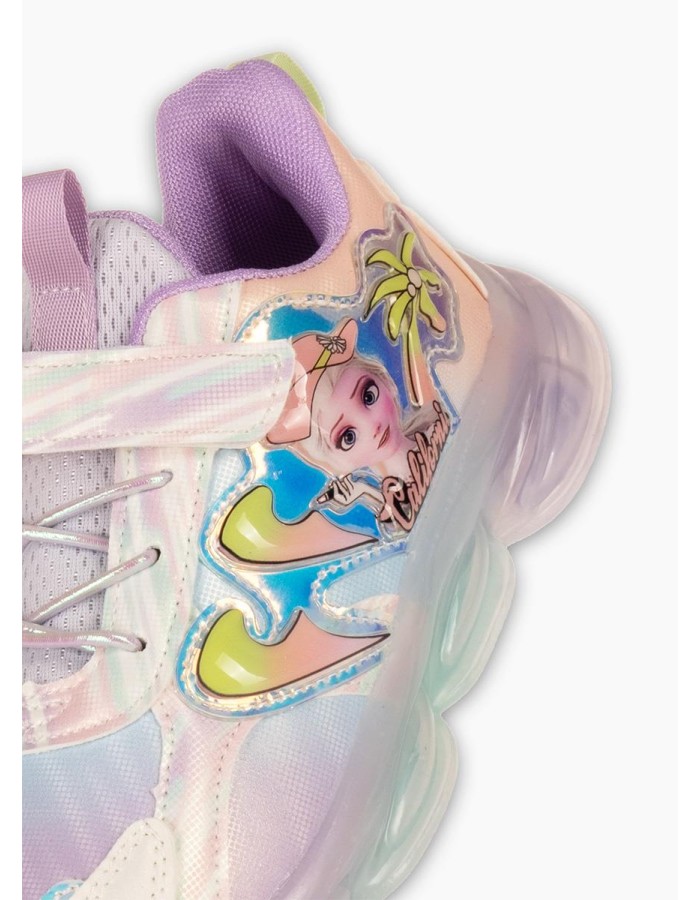Sneakers για κορίτσι με χρώματα rainbow και διακοσμητικό σχέδιο ΜΩΒ