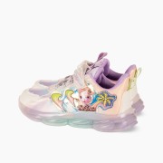 Sneakers για κορίτσι με χρώματα rainbow και διακοσμητικό σχέδιο ΜΩΒ Sneakers για κορίτσι με χρώματα rainbow και διακοσμητικό σχέδιο ΜΩΒ