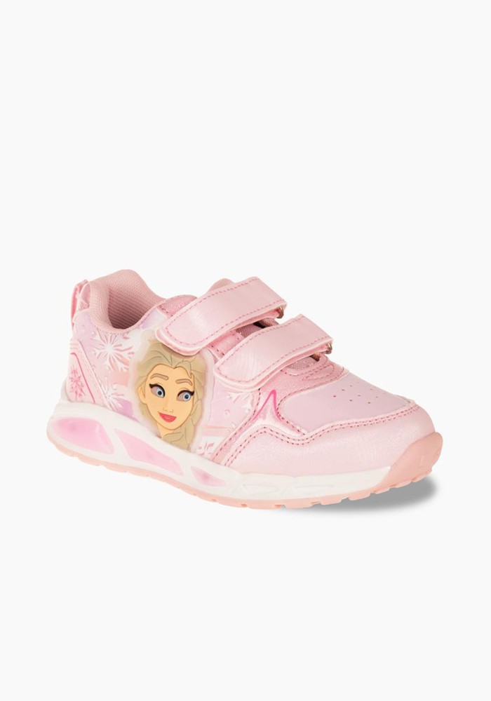 Sneaker για κορίτσια με κούπωμα velcro και σχέδιο πριγκίπισσα ΡΟΖ