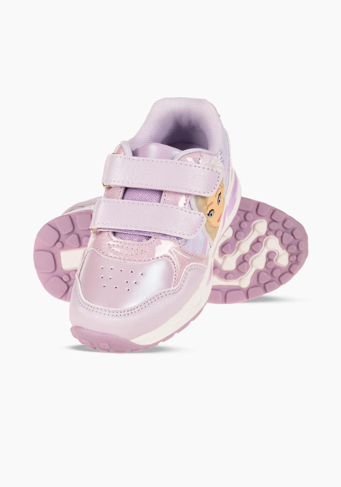 Sneaker για κορίτσια με κούπωμα velcro και σχέδιο πριγκίπισσα ΜΩΒ