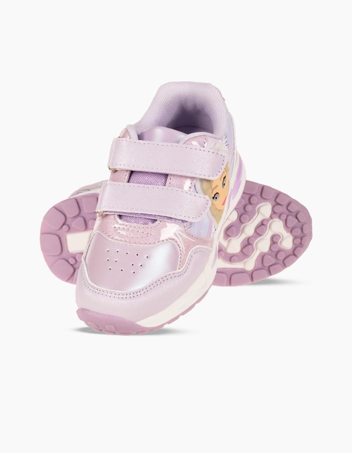 Sneaker για κορίτσια με κούπωμα velcro και σχέδιο πριγκίπισσα ΜΩΒ