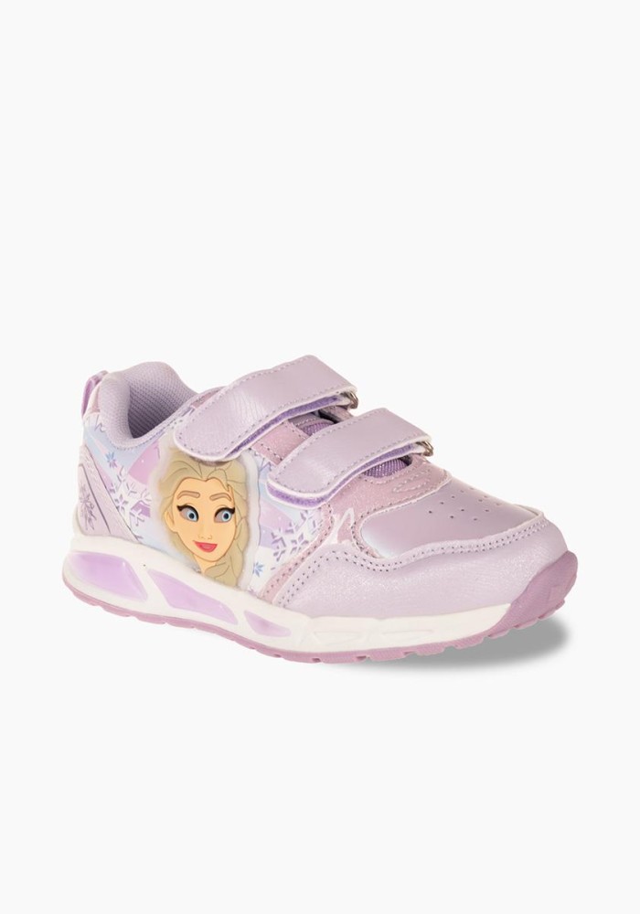 Sneaker για κορίτσια με κούπωμα velcro και σχέδιο πριγκίπισσα ΜΩΒ