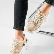 Chunky sneakers με συνδυασμό υλικών και λεοπάρ λεπτομέρεια ΠΟΥΡΟ Chunky sneakers με συνδυασμό υλικών και λεοπάρ λεπτομέρεια ΠΟΥΡΟ