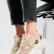 Chunky sneakers με συνδυασμό υλικών και λεοπάρ λεπτομέρεια ΠΟΥΡΟ Chunky sneakers με συνδυασμό υλικών και λεοπάρ λεπτομέρεια ΠΟΥΡΟ