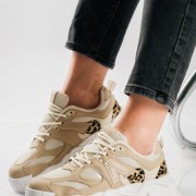 Chunky sneakers με συνδυασμό υλικών και λεοπάρ λεπτομέρεια ΠΟΥΡΟ Chunky sneakers με συνδυασμό υλικών και λεοπάρ λεπτομέρεια ΠΟΥΡΟ