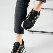 Chunky sneakers με σχέδιο διχρωμία ΜΑΥΡΟ Chunky sneakers με σχέδιο διχρωμία ΜΑΥΡΟ
