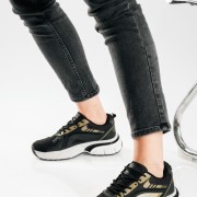 Chunky sneakers με σχέδιο διχρωμία ΜΑΥΡΟ Chunky sneakers με σχέδιο διχρωμία ΜΑΥΡΟ
