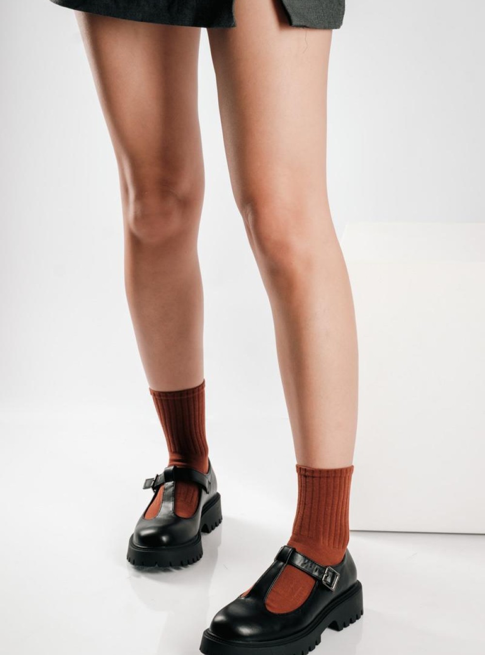 Ματ T-Bar loafers με chunky σόλα ΜΑΥΡΟ Ματ T-Bar loafers με chunky σόλα ΜΑΥΡΟ