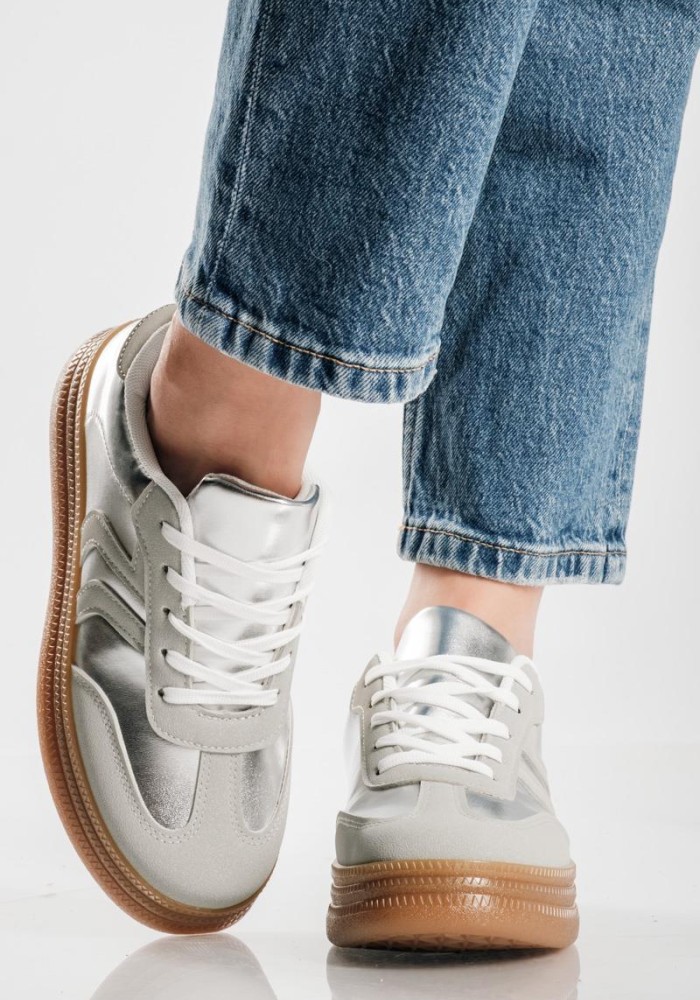 Retro sneakers σε μεταλλικές αποχρώσεις ΑΣΗΜΙ