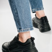 Chunky δίσολα sneakers σε basic γραμμή ΜΑΥΡΟ Chunky δίσολα sneakers σε basic γραμμή ΜΑΥΡΟ