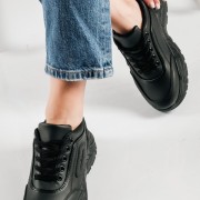 Chunky δίσολα sneakers σε basic γραμμή ΜΑΥΡΟ Chunky δίσολα sneakers σε basic γραμμή ΜΑΥΡΟ