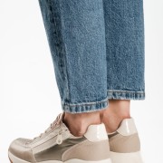 Casual sneakers με πλατφόρμα σε γήινες αποχρώσεις ΜΠΕΖ Casual sneakers με πλατφόρμα σε γήινες αποχρώσεις ΜΠΕΖ