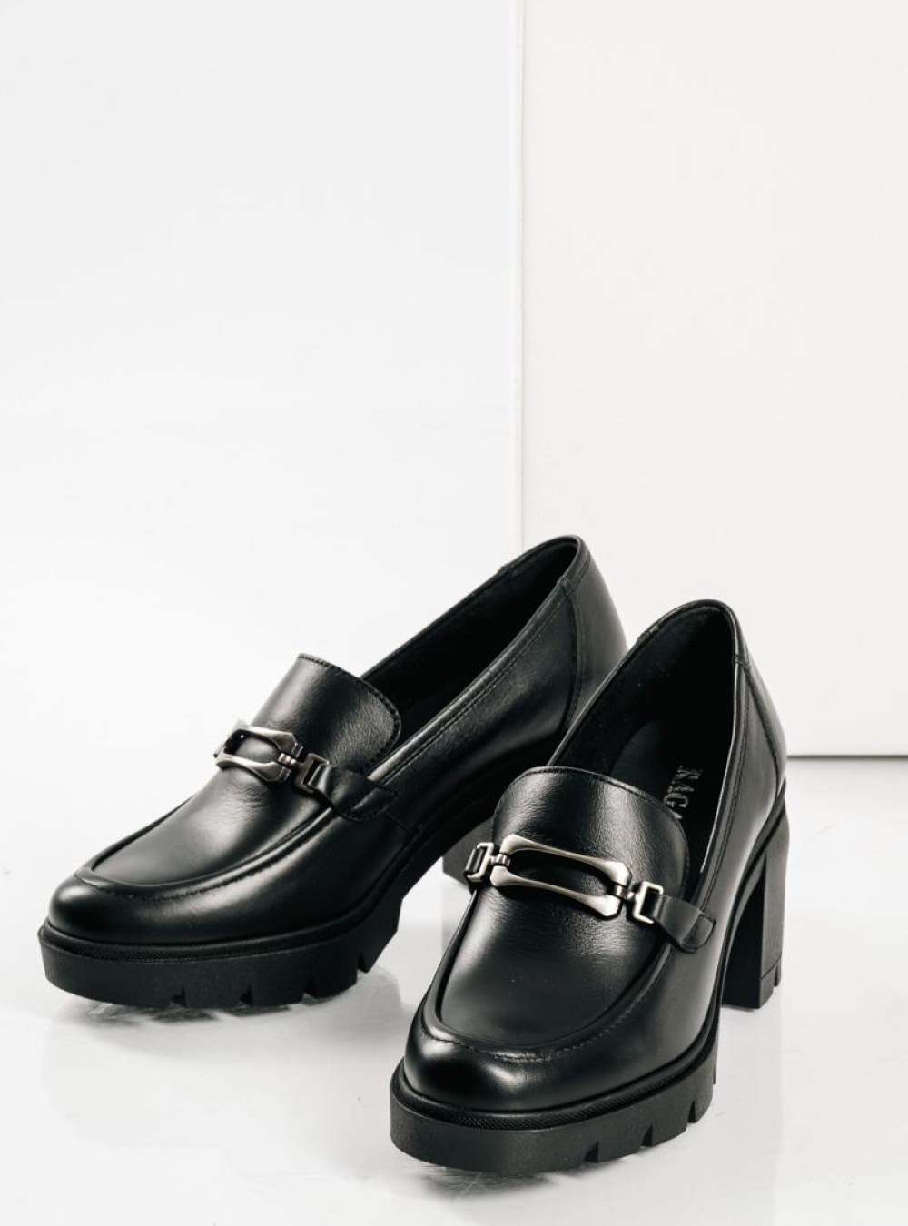 RAGAZZA δερμάτινο loafer με μεταλλική αγκράφα ΜΑΥΡΟ RAGAZZA δερμάτινο loafer με μεταλλική αγκράφα ΜΑΥΡΟ