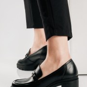 RAGAZZA δερμάτινο loafer με μεταλλική αγκράφα ΜΑΥΡΟ RAGAZZA δερμάτινο loafer με μεταλλική αγκράφα ΜΑΥΡΟ