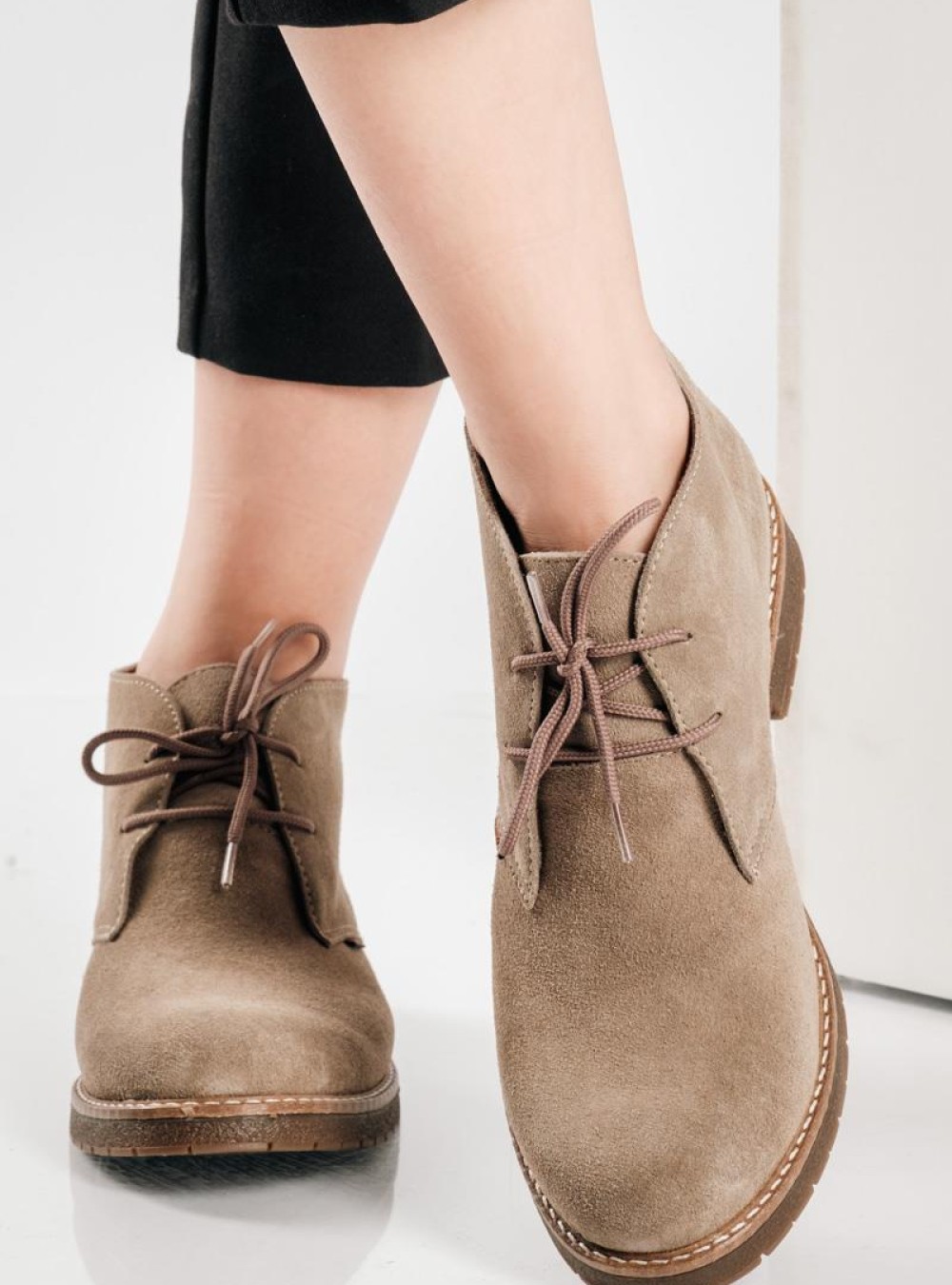RAGAZZA suede δερμάτινα oxford μποτάκια ΠΟΥΡΟ RAGAZZA suede δερμάτινα oxford μποτάκια ΠΟΥΡΟ