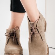 RAGAZZA suede δερμάτινα oxford μποτάκια ΠΟΥΡΟ