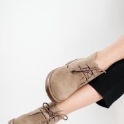 RAGAZZA suede δερμάτινα oxford μποτάκια ΠΟΥΡΟ
