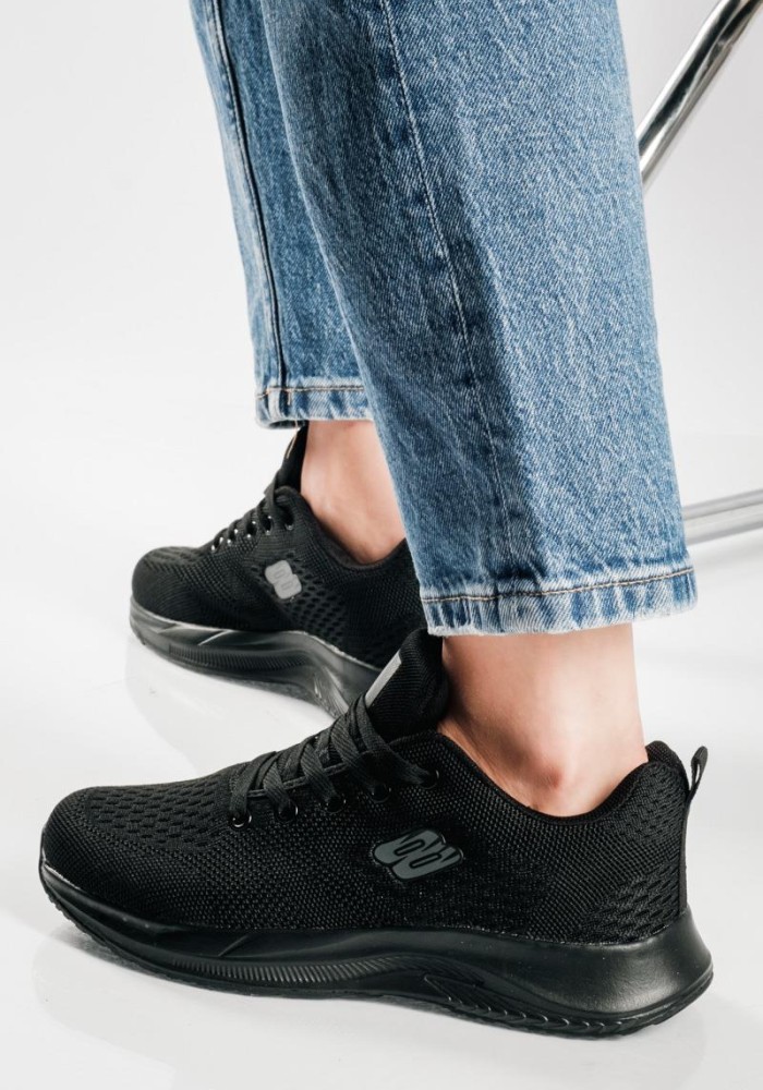 Running ελαφριά υφασμάτινα sneakers ΜΑΥΡΟ