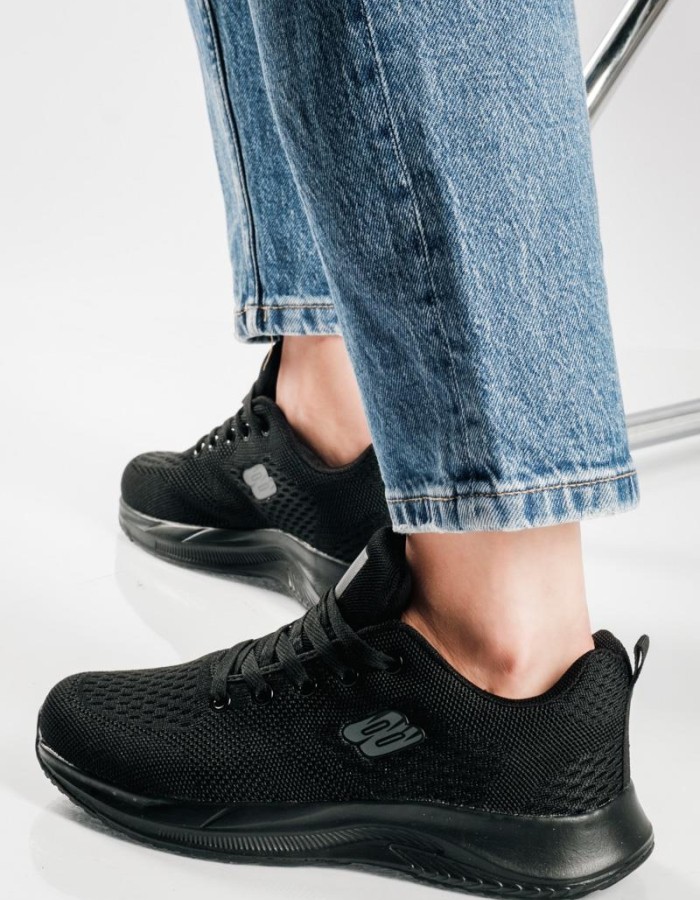 Running ελαφριά υφασμάτινα sneakers ΜΑΥΡΟ