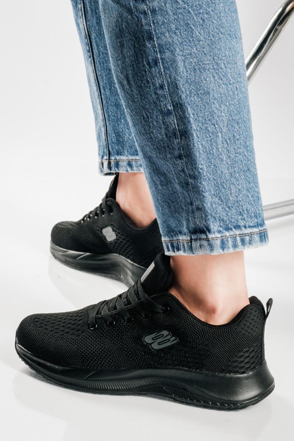 Running ελαφριά υφασμάτινα sneakers ΜΑΥΡΟ