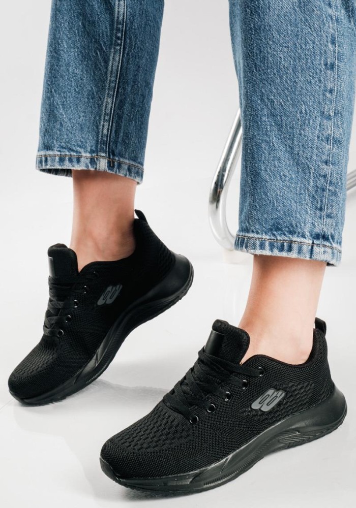 Running ελαφριά υφασμάτινα sneakers ΜΑΥΡΟ