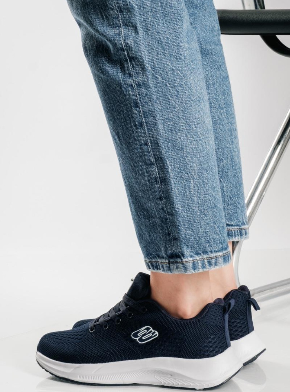 Running ελαφριά υφασμάτινα sneakers ΜΠΛΕ/ΑΣΠΡΟ Running ελαφριά υφασμάτινα sneakers ΜΠΛΕ/ΑΣΠΡΟ