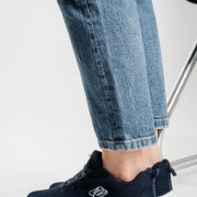 Running ελαφριά υφασμάτινα sneakers ΜΠΛΕ/ΑΣΠΡΟ