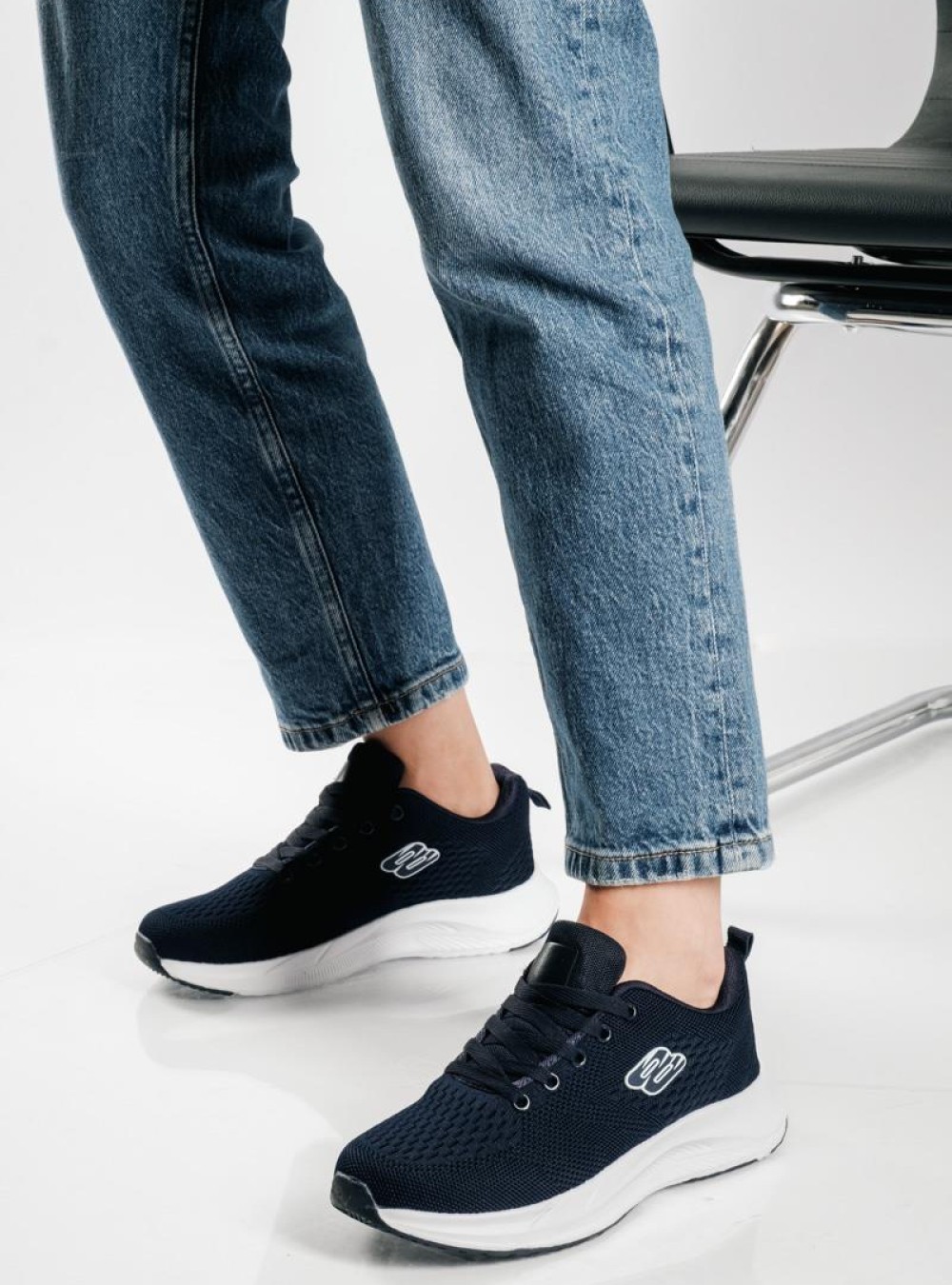 Running ελαφριά υφασμάτινα sneakers ΜΠΛΕ/ΑΣΠΡΟ Running ελαφριά υφασμάτινα sneakers ΜΠΛΕ/ΑΣΠΡΟ