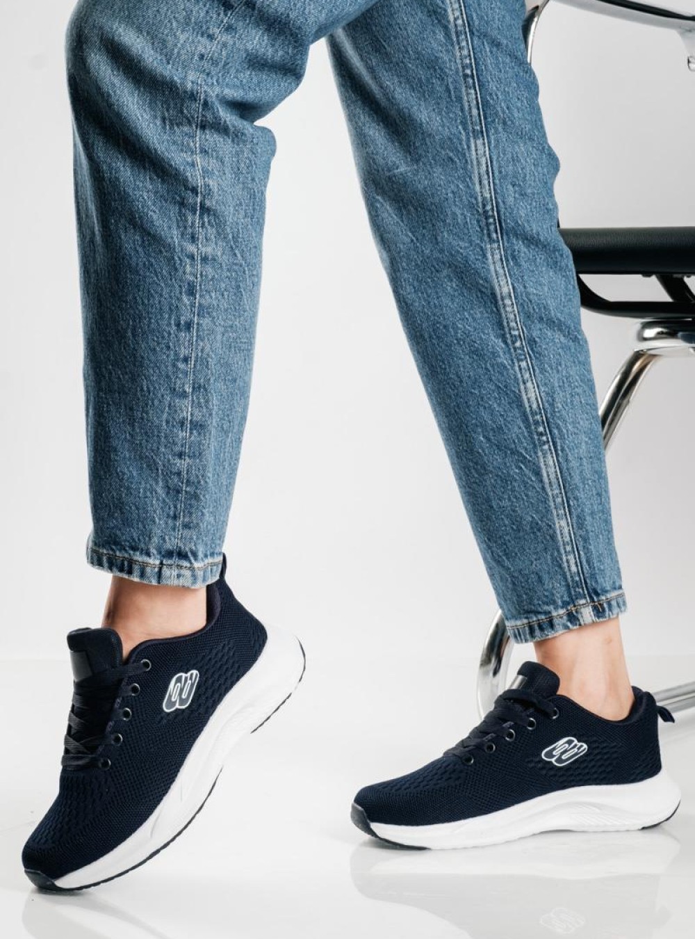 Running ελαφριά υφασμάτινα sneakers ΜΠΛΕ/ΑΣΠΡΟ Running ελαφριά υφασμάτινα sneakers ΜΠΛΕ/ΑΣΠΡΟ