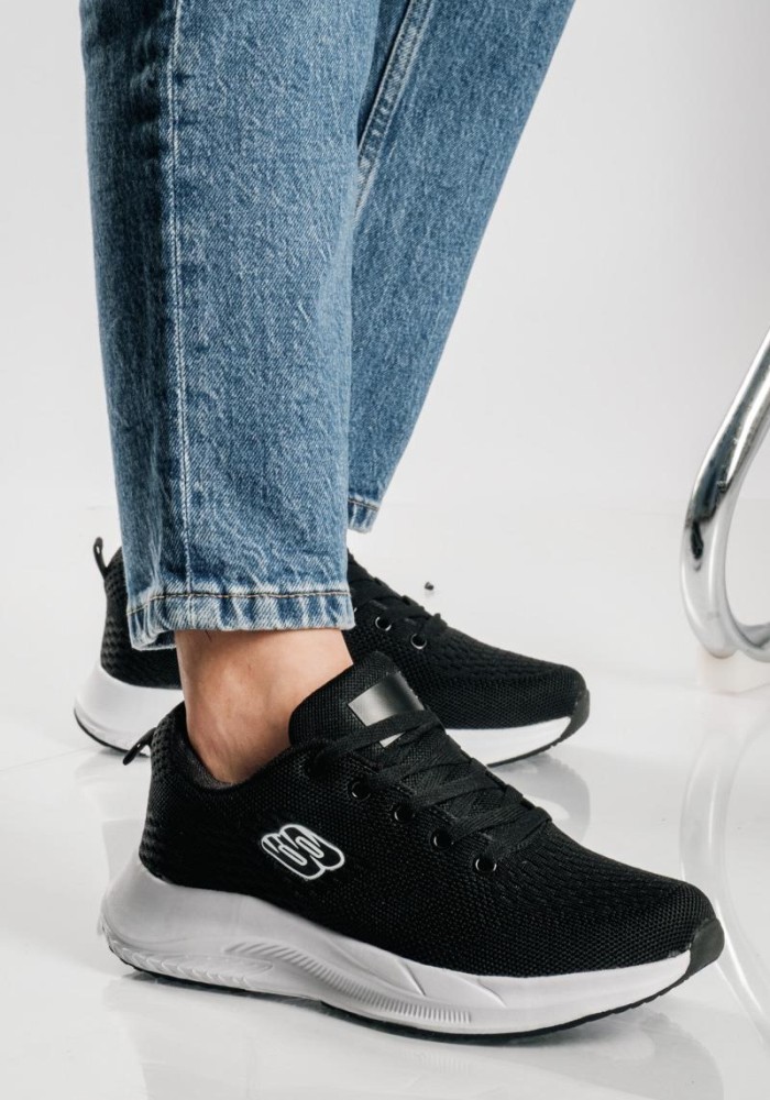 Running ελαφριά υφασμάτινα sneakers ΜΑΥΡΟ/ΑΣΠΡΟ