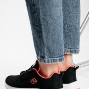 Running ελαφριά υφασμάτινα sneakers ΜΑΥΡΟ/ΦΟΥΞΙΑ