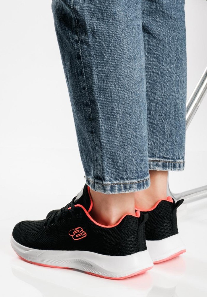 Running ελαφριά υφασμάτινα sneakers ΜΑΥΡΟ/ΦΟΥΞΙΑ