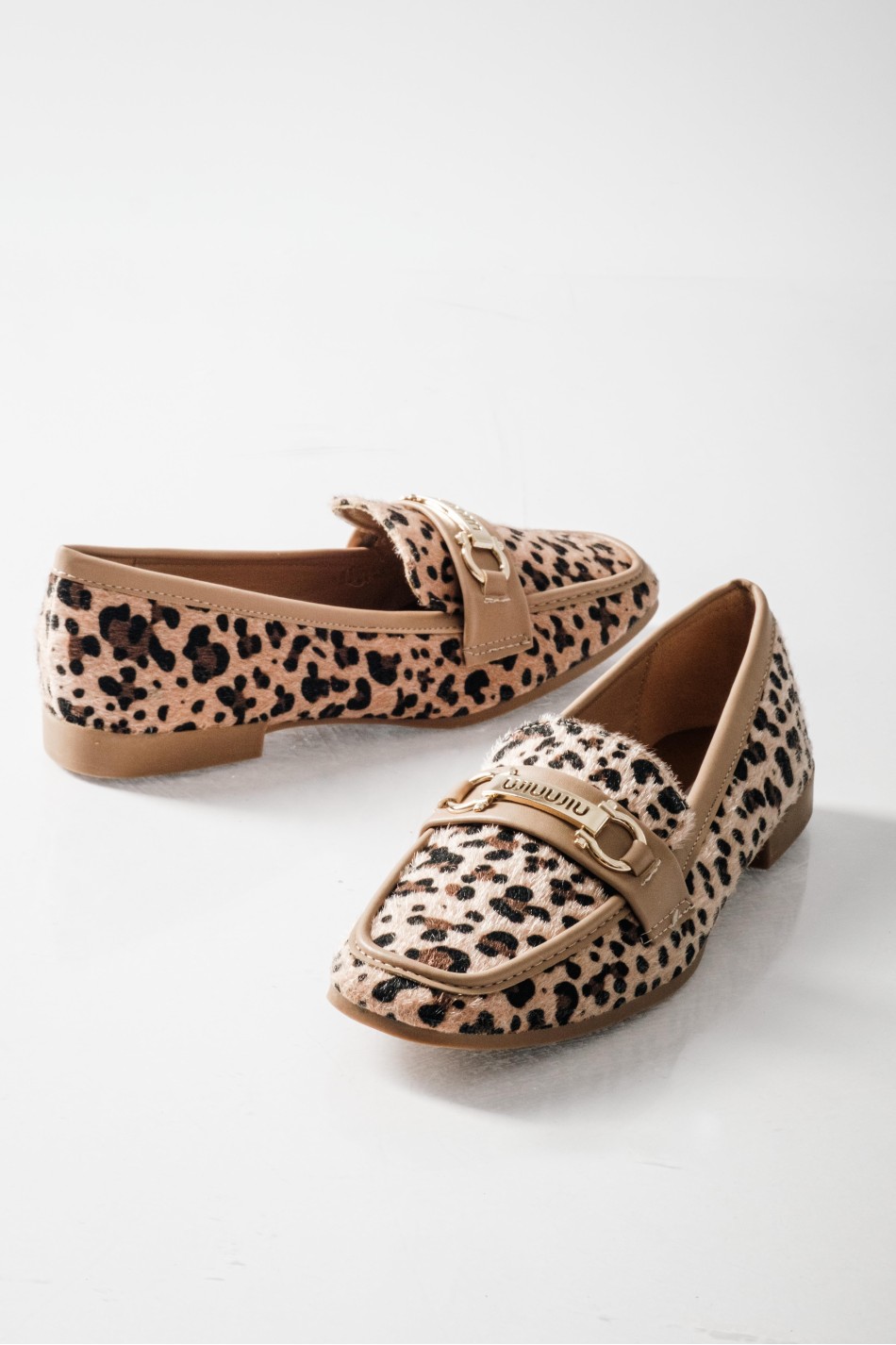 Loafers με Animal Print & Διακοσμητική Αγκράφα ΛΕΟΠΑΡ