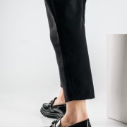 Λουστρίνι loafers με διακοσμητική μεταλλική αγκράφα ΜΑΥΡΟ Λουστρίνι loafers με διακοσμητική μεταλλική αγκράφα ΜΑΥΡΟ