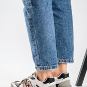 Chunky sneakers με συνδυασμό υλικών και διακριτικές χρωματικές αντιθέσεις ΓΚΡΙ Chunky sneakers με συνδυασμό υλικών και διακριτικές χρωματικές αντιθέσεις ΓΚΡΙ