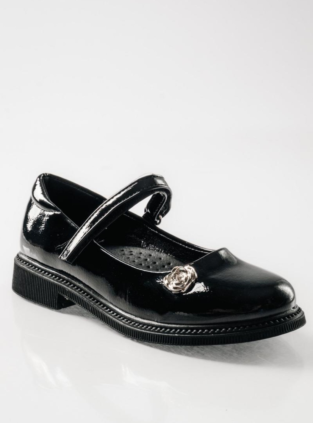 IQ μπαλαρίνες για κορίτσια με διακοσμητικό μεταλλικό τριαντάφυλλο και λουράκι με αυτοκόλλητο ΜΑΥΡΟ IQ μπαλαρίνες για κορίτσια με διακοσμητικό μεταλλικό τριαντάφυλλο και λουράκι με αυτοκόλλητο ΜΑΥΡΟ