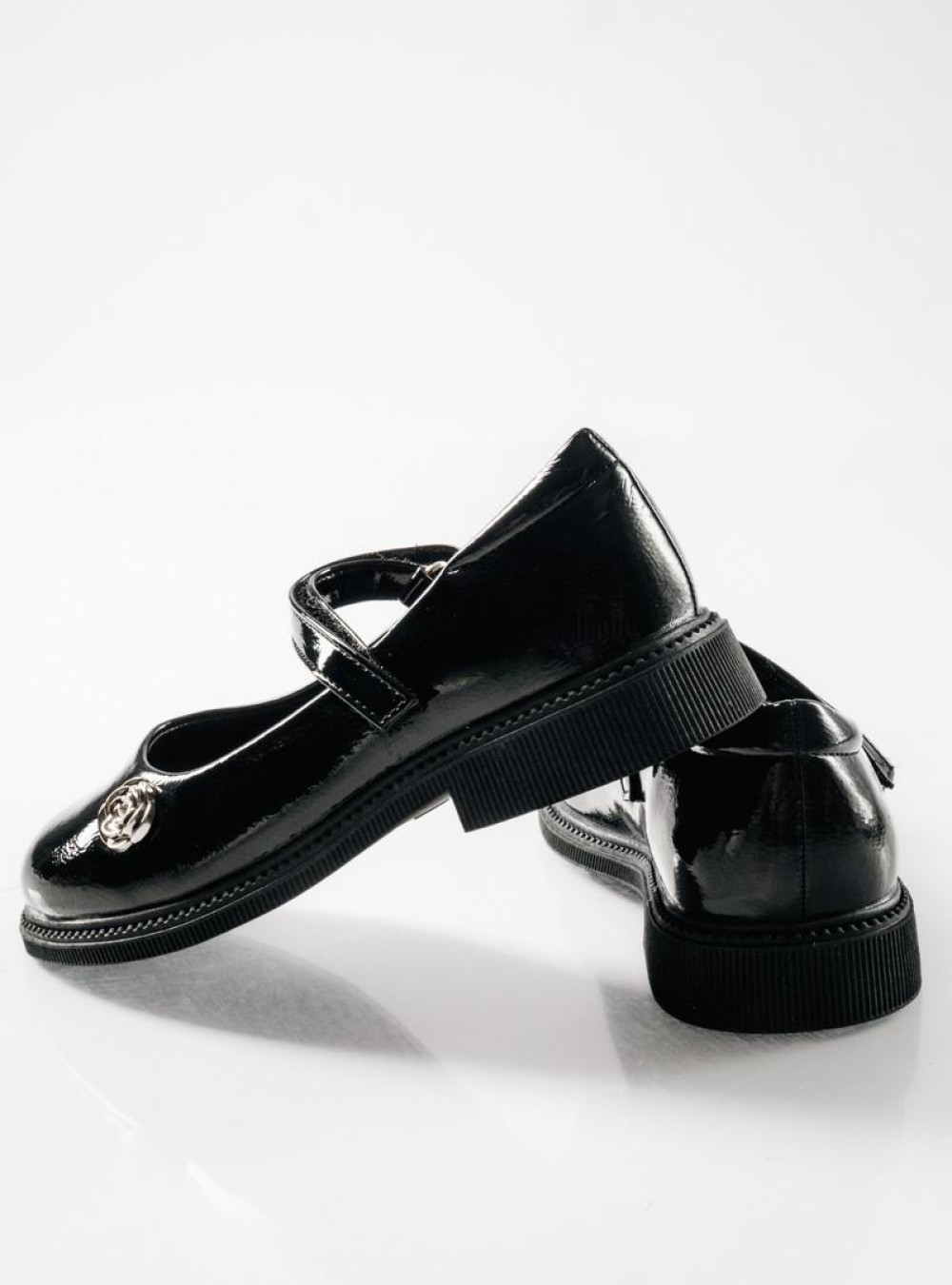 IQ μπαλαρίνες για κορίτσια με διακοσμητικό μεταλλικό τριαντάφυλλο και λουράκι με αυτοκόλλητο ΜΑΥΡΟ IQ μπαλαρίνες για κορίτσια με διακοσμητικό μεταλλικό τριαντάφυλλο και λουράκι με αυτοκόλλητο ΜΑΥΡΟ