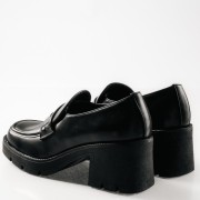 Office loafer με chunky τακούνι και minimal γράμμη ΜΑΥΡΟ Office loafer με chunky τακούνι και minimal γράμμη ΜΑΥΡΟ