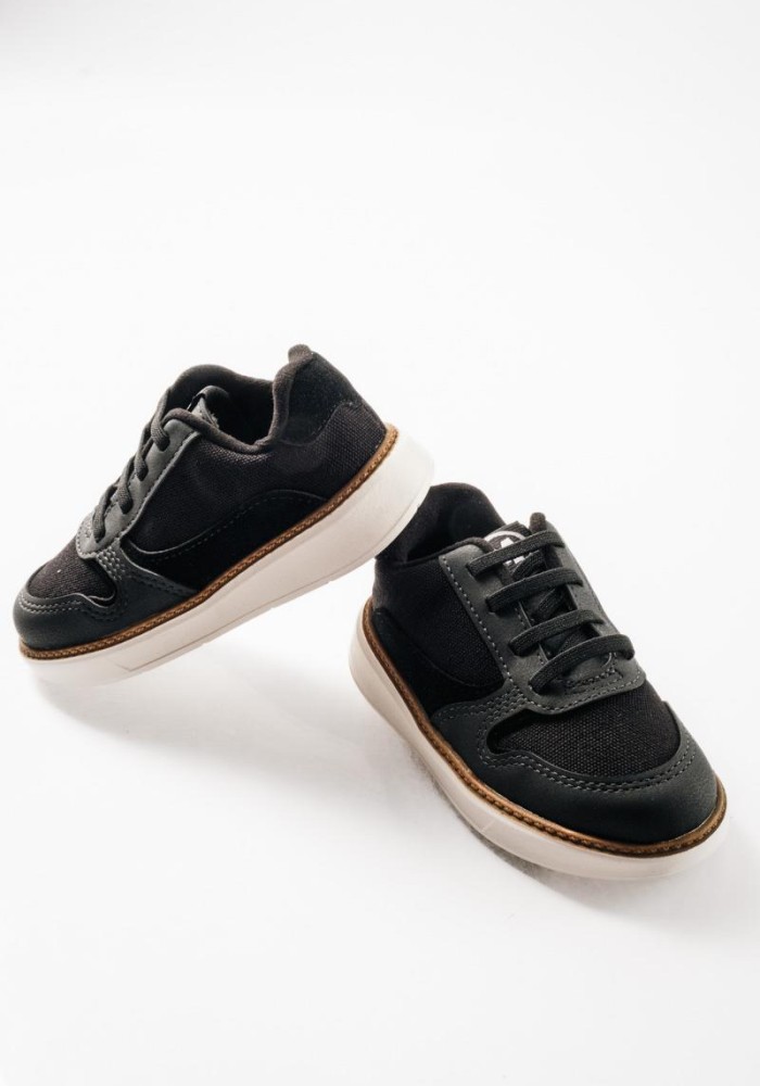 MOLEKINHO slip-on sneakers για αγόρια με ελαστικά κορδόνια ΜΑΥΡΟ