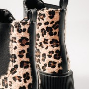 IQ Chelsea μποτάκια για κορίτσια με leopard λεπτομέρεια ΜΑΥΡΟ IQ Chelsea μποτάκια για κορίτσια με leopard λεπτομέρεια ΜΑΥΡΟ